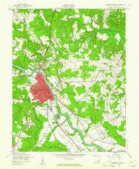 Fredericksburg Virginia Historical topographic map, 1:24000 scale, 7.5 X 7.5 Minute, Year 1943