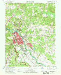 Fredericksburg Virginia Historical topographic map, 1:24000 scale, 7.5 X 7.5 Minute, Year 1966