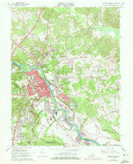 Fredericksburg Virginia Historical topographic map, 1:24000 scale, 7.5 X 7.5 Minute, Year 1966
