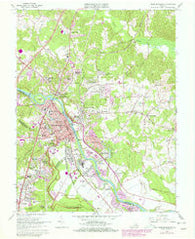 Fredericksburg Virginia Historical topographic map, 1:24000 scale, 7.5 X 7.5 Minute, Year 1966
