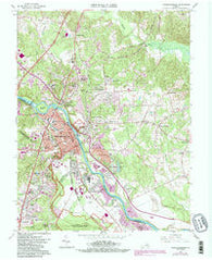 Fredericksburg Virginia Historical topographic map, 1:24000 scale, 7.5 X 7.5 Minute, Year 1966