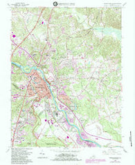 Fredericksburg Virginia Historical topographic map, 1:24000 scale, 7.5 X 7.5 Minute, Year 1966