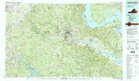Fredericksburg Virginia Historical topographic map, 1:100000 scale, 30 X 60 Minute, Year 1983