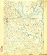 Fredericksburg Virginia Historical topographic map, 1:125000 scale, 30 X 30 Minute, Year 1892