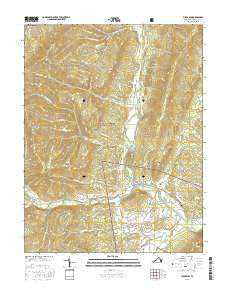 Fulks Run Virginia Current topographic map, 1:24000 scale, 7.5 X 7.5 Minute, Year 2016