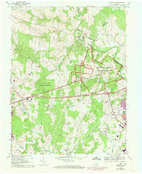 Gainesville Virginia Historical topographic map, 1:24000 scale, 7.5 X 7.5 Minute, Year 1968