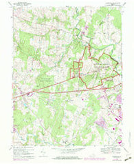 Gainesville Virginia Historical topographic map, 1:24000 scale, 7.5 X 7.5 Minute, Year 1968