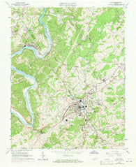 Galax Virginia Historical topographic map, 1:24000 scale, 7.5 X 7.5 Minute, Year 1965