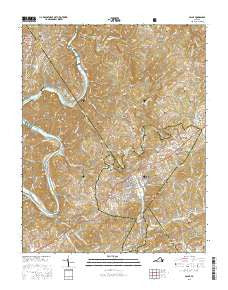 Galax Virginia Current topographic map, 1:24000 scale, 7.5 X 7.5 Minute, Year 2016