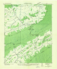 Garden Mountain Virginia Historical topographic map, 1:24000 scale, 7.5 X 7.5 Minute, Year 1935