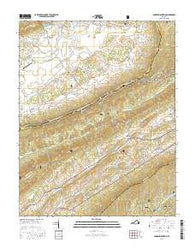 Garden Mountain Virginia Current topographic map, 1:24000 scale, 7.5 X 7.5 Minute, Year 2016