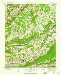 Gate City Virginia Historical topographic map, 1:24000 scale, 7.5 X 7.5 Minute, Year 1938