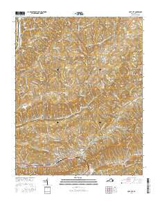 Gate City Virginia Current topographic map, 1:24000 scale, 7.5 X 7.5 Minute, Year 2016