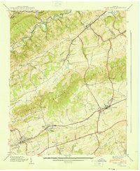 Glade Spring Virginia Historical topographic map, 1:24000 scale, 7.5 X 7.5 Minute, Year 1939