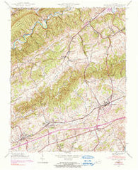 Glade Spring Virginia Historical topographic map, 1:24000 scale, 7.5 X 7.5 Minute, Year 1938