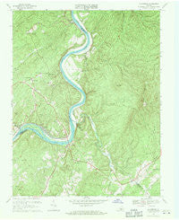 Gladstone Virginia Historical topographic map, 1:24000 scale, 7.5 X 7.5 Minute, Year 1969