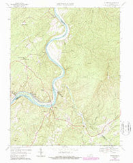 Gladstone Virginia Historical topographic map, 1:24000 scale, 7.5 X 7.5 Minute, Year 1969