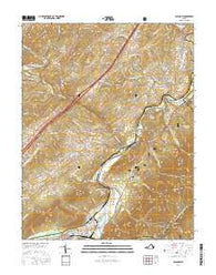 Glasgow Virginia Current topographic map, 1:24000 scale, 7.5 X 7.5 Minute, Year 2016
