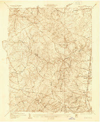 Glen Allen Virginia Historical topographic map, 1:24000 scale, 7.5 X 7.5 Minute, Year 1936