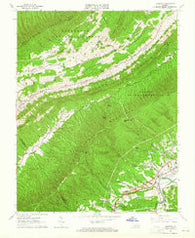 Glenvar Virginia Historical topographic map, 1:24000 scale, 7.5 X 7.5 Minute, Year 1963