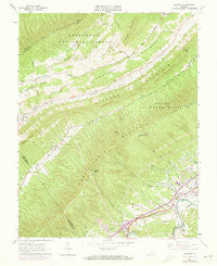 Glenvar Virginia Historical topographic map, 1:24000 scale, 7.5 X 7.5 Minute, Year 1963