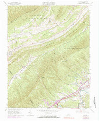 Glenvar Virginia Historical topographic map, 1:24000 scale, 7.5 X 7.5 Minute, Year 1963