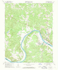 Goochland Virginia Historical topographic map, 1:24000 scale, 7.5 X 7.5 Minute, Year 1968