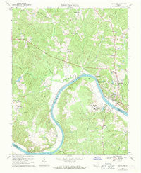 Goochland Virginia Historical topographic map, 1:24000 scale, 7.5 X 7.5 Minute, Year 1968