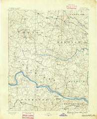 Goochland Virginia Historical topographic map, 1:125000 scale, 30 X 30 Minute, Year 1890