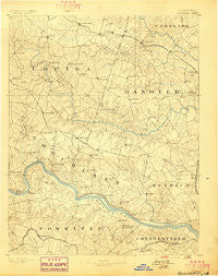 Goochland Virginia Historical topographic map, 1:125000 scale, 30 X 30 Minute, Year 1892