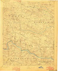 Goochland Virginia Historical topographic map, 1:125000 scale, 30 X 30 Minute, Year 1892