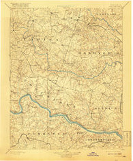 Goochland Virginia Historical topographic map, 1:125000 scale, 30 X 30 Minute, Year 1892