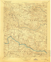 Goochland Virginia Historical topographic map, 1:125000 scale, 30 X 30 Minute, Year 1892