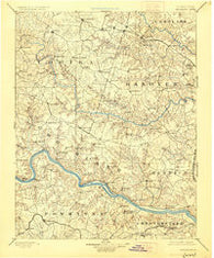 Goochland Virginia Historical topographic map, 1:125000 scale, 30 X 30 Minute, Year 1892