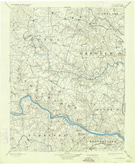 Goochland Virginia Historical topographic map, 1:125000 scale, 30 X 30 Minute, Year 1892
