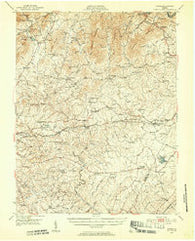 Goode Virginia Historical topographic map, 1:62500 scale, 15 X 15 Minute, Year 1950