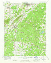 Gordonsville Virginia Historical topographic map, 1:62500 scale, 15 X 15 Minute, Year 1961