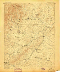 Gordonsville Virginia Historical topographic map, 1:125000 scale, 30 X 30 Minute, Year 1892