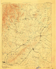 Gordonsville Virginia Historical topographic map, 1:125000 scale, 30 X 30 Minute, Year 1892