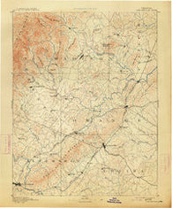 Gordonsville Virginia Historical topographic map, 1:125000 scale, 30 X 30 Minute, Year 1892