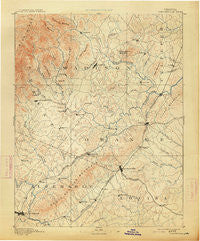 Gordonsville Virginia Historical topographic map, 1:125000 scale, 30 X 30 Minute, Year 1892
