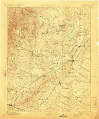 Gordonsville Virginia Historical topographic map, 1:125000 scale, 30 X 30 Minute, Year 1892