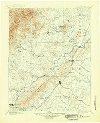 Gordonsville Virginia Historical topographic map, 1:125000 scale, 30 X 30 Minute, Year 1892