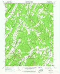Gore Virginia Historical topographic map, 1:24000 scale, 7.5 X 7.5 Minute, Year 1965