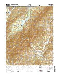 Goshen Virginia Current topographic map, 1:24000 scale, 7.5 X 7.5 Minute, Year 2016