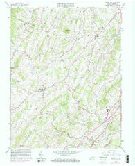 Greenville Virginia Historical topographic map, 1:24000 scale, 7.5 X 7.5 Minute, Year 1964