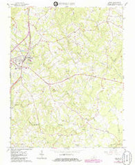 Gretna Virginia Historical topographic map, 1:24000 scale, 7.5 X 7.5 Minute, Year 1965