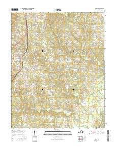 Gretna Virginia Current topographic map, 1:24000 scale, 7.5 X 7.5 Minute, Year 2016