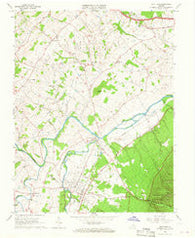 Grottoes Virginia Historical topographic map, 1:24000 scale, 7.5 X 7.5 Minute, Year 1964