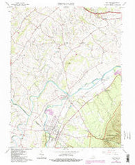 Grottoes Virginia Historical topographic map, 1:24000 scale, 7.5 X 7.5 Minute, Year 1964